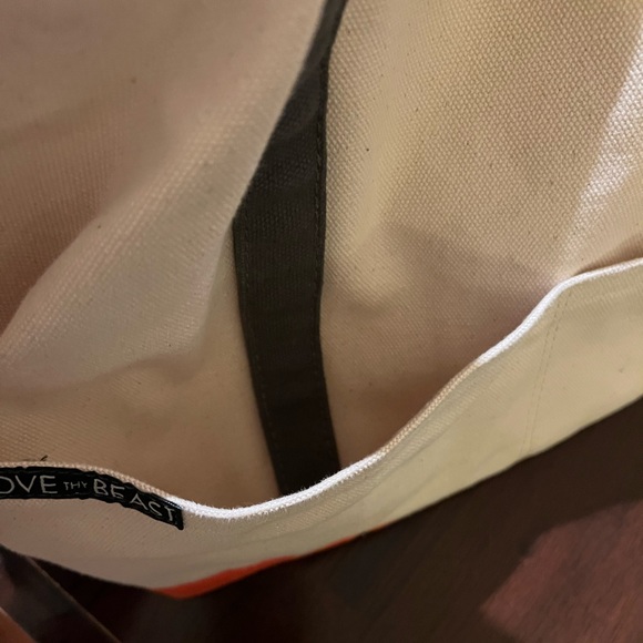 CANVAS PET TOTE NATURAL & ORANGE - Picture 10 of 10